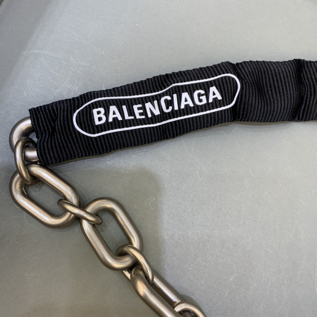 Balenciaga Downtown Small Shoulder Bag With Chain Pink